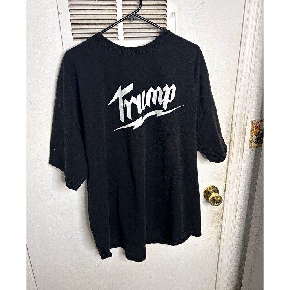 I Love My Freedom Trump Graphic T-Shirt Men's 3X Black Crew Neck Short Sleeve